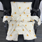 Padded Gingham High Chair Cushion Set with Teddy Appliqué