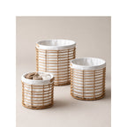 Basket with high-quality cotton inner bag Kalsten