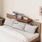 Slim Wall-Mounted Floating Bedside Shelf with Concealed Brackets