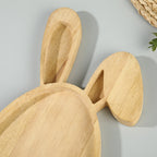 Christmas tree-shaped serving board made of solid wood with carved groove