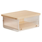 Elevated Coffee Machine Stand with Concealed Storage Drawer and Walnut Shelf