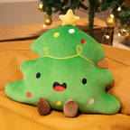 Plush Snowman Decorative Cuddle Pillow with Embroidered Face, Scarf & Pom-Pom Hat Kalsten