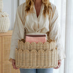 Decorative Scalloped Woven Storage Basket Kalsten 1787892970