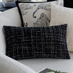 Square Decorative Cushion Cover with Large Wild Animal Jacquard and Velvet Piping Kalsten