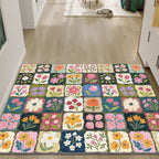 Colorful Floral Patchwork Area Rug Kalsten