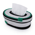 Elegant storage basket made of woven natural material Kalsten