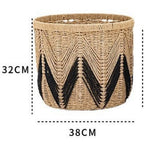 Decorative Woven Storage Basket with Geometric Pattern Kalsten
