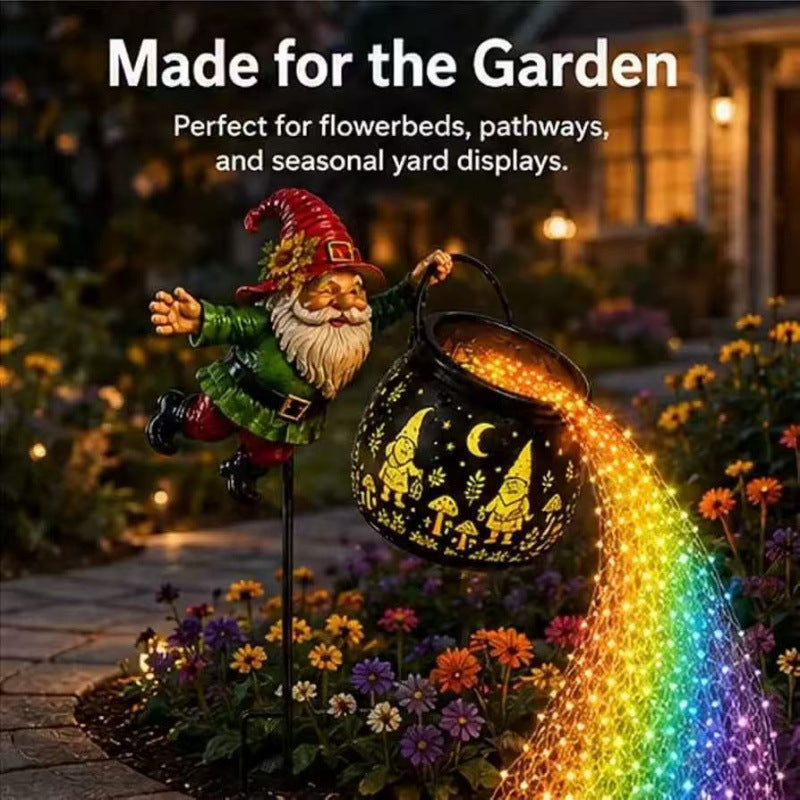 Decorative garden gnome figure with cauldron Kalsten