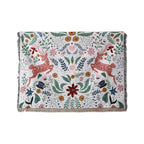 Floral Patterned Cozy Knit Throw Blanket