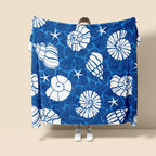 Decorative Ocean-Themed Throw Blanket