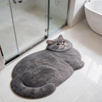Cat-shaped Plush Bath Mat
