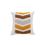 Tufted Quatrefoil Cotton Throw Pillow Cover with Corner Tassels and Hidden Zipper