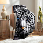 Tiger-Themed Soft Plush Throw Blanket