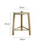 Rustic Wooden Stool Kalsten