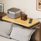 Slim Wall-Mounted Floating Bedside Shelf with Concealed Brackets