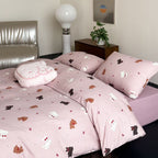 Cotton jersey bedding set with cute dog motif and fine cotton touch
