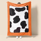 Cow Print Plush Blanket