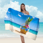 Beach towel with tropical leaf design Kalsten