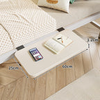 Clamp-On Floating Bedside Shelf with Bamboo Top and Slim Profile