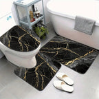 Artistic Marble Print Bath Mat Set Kalsten