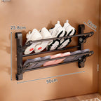 Over-the-Door Two-Tier Tilt Shoe Rack