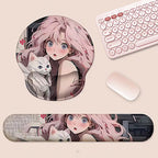 Artistic Ergonomic Mouse Pad and Wrist Rest Set