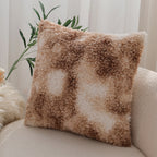Square cushion cover made of extra-soft ribbed faux fur with Kalsten filling pillow