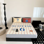 Fitted sheet set with pillowcases
