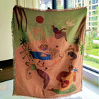 Scenic Coastal Landscape Throw Blanket