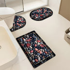 Artistic Pebble-Themed Bath Mat Set