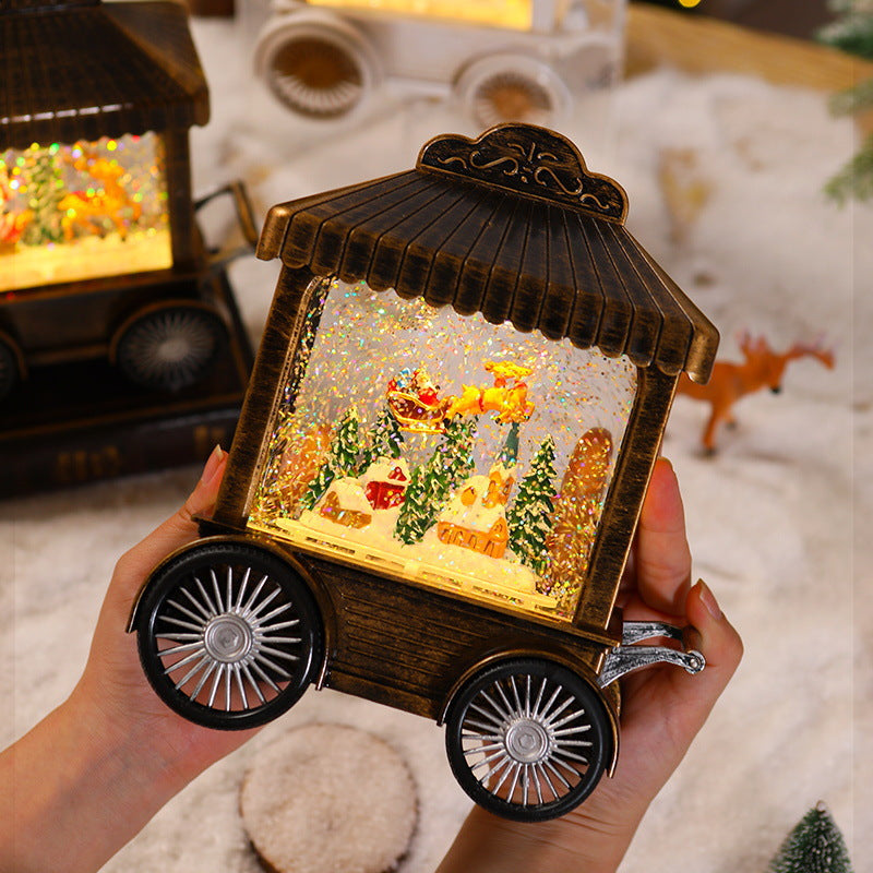 Decorative light lantern with snow globe Kalsten