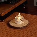 Decorative LED real wax candle in crystal look Kalsten