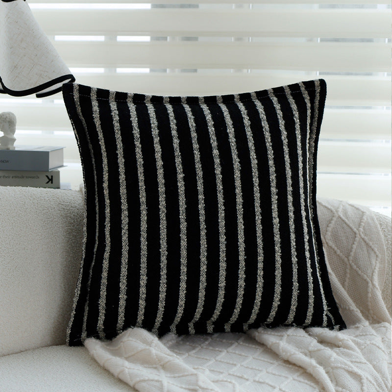 Rectangular decorative cushion with bouclé tweed structure Kalsten