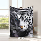 Tiger-Themed Soft Plush Throw Blanket