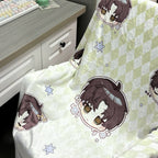 Cartoon Character Print Fleece Throw