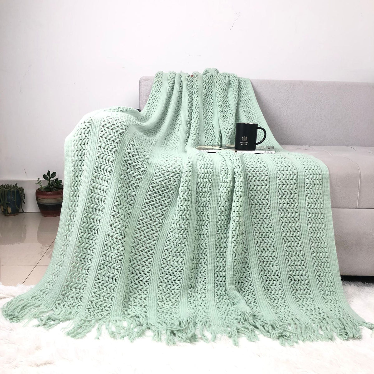 Cozy Knit Throw Blanket Kalsten