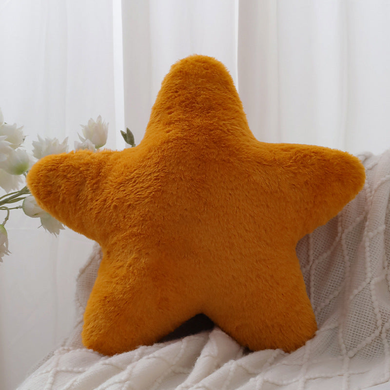 Star-shaped decorative plush pillow with extra soft faux fur cover Kalsten