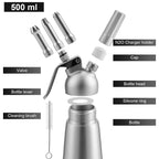 Sahnespender Alu with 3 nozzles 500ml | Kalsten