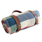 Waterproof picnic blanket with leather carrying strap | Kalsten