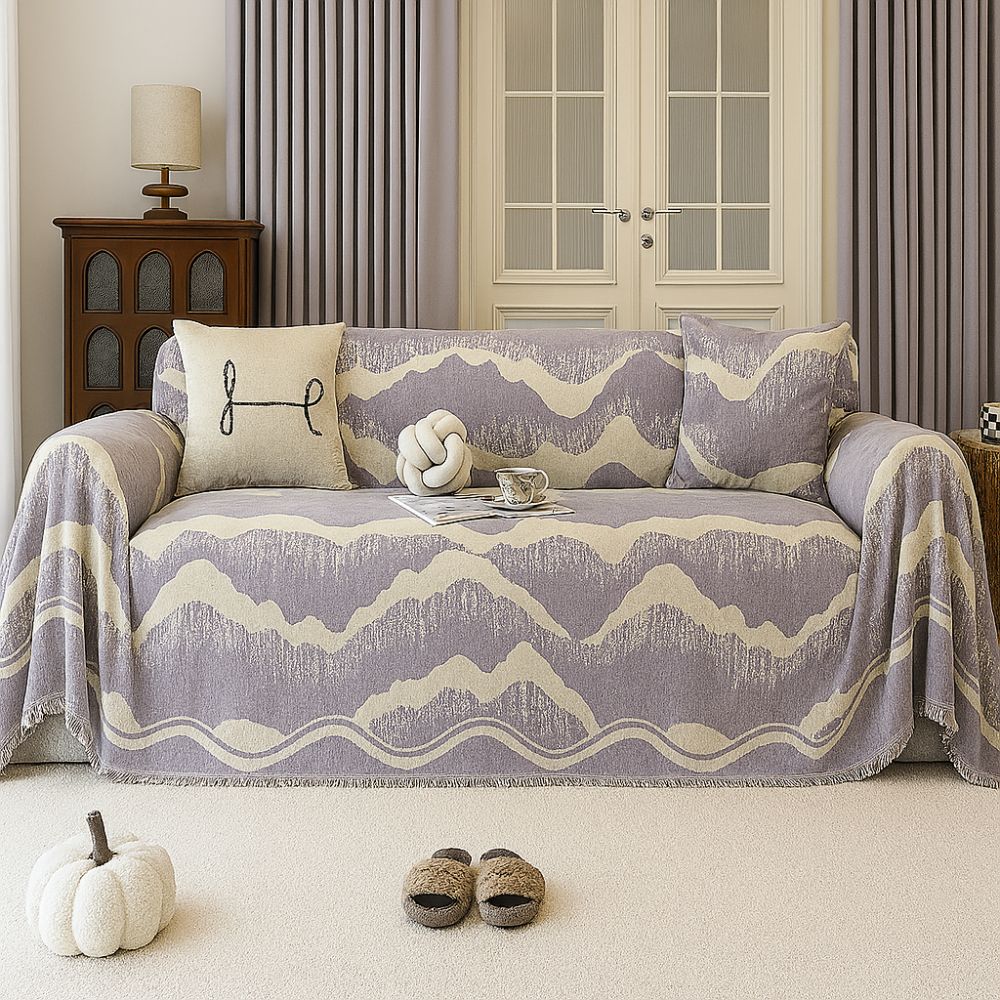 BowLift | Wavescape Chenille Sofa Cover