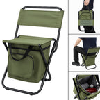ChillPack Outdoor Chair – Foldable Camping Chair with Backrest and Integrated Cooler Bag | Kalsten