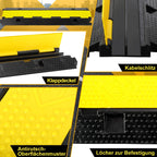 Cable bridge rubber cable protection mat 3 pieces | Kalsten
