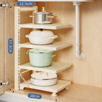 Multi-tier pot rack made of carbon steel