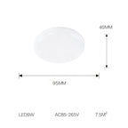LED ceiling light round, modern, for damp rooms