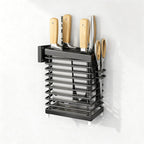 Knife holder and cutlery holder made of stainless steel