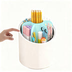Rotatable pencil holder with compartments