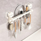 Kitchen hanging rod with hooks made of aluminum